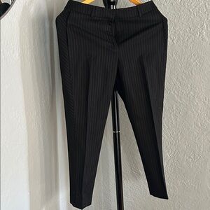 White House Black Market Black Pinstripe Career Trousers